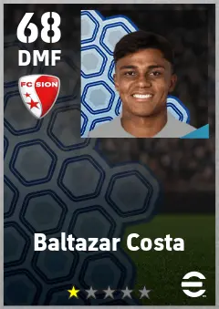 Baltazar Costa eFootball 2026 player card — 68 OVR DMF