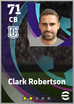 Clark Robertson eFootball 2026 player card — 71 OVR CB