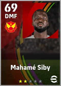 Mahame Siby eFootball 2026 player card — 69 OVR DMF