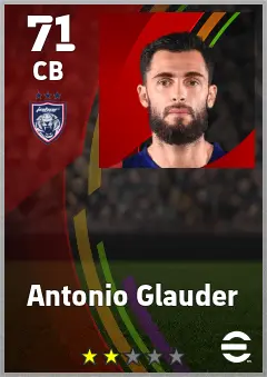 Antonio Glauder eFootball 2026 player card — 71 OVR CB