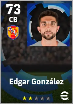 Edgar Gonzalez eFootball 2026 player card — 73 OVR CB