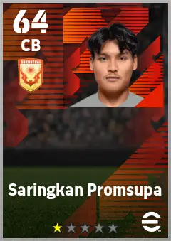 Saringkan Promsupa eFootball 2026 player card — 64 OVR CB