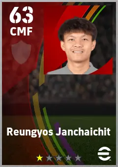 Reungyos Janchaichit eFootball 2026 player card — 63 OVR CMF
