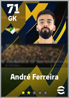 Andre Ferreira eFootball 2026 player card — 71 OVR GK