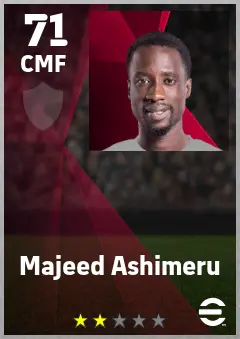 Majeed Ashimeru eFootball 2026 player card — 71 OVR CMF