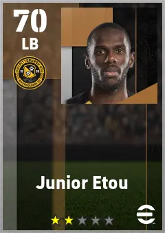 Junior Etou eFootball 2026 player card — 70 OVR LB