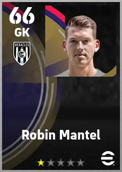 Robin Mantel eFootball 2026 player card — 66 OVR GK