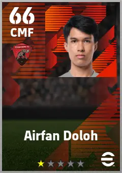 Airfan Doloh eFootball 2026 player card — 66 OVR CMF