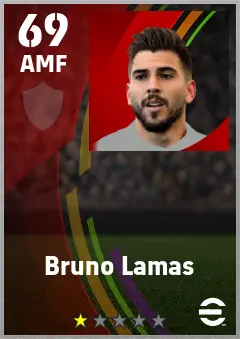 Bruno Lamas eFootball 2026 player card — 69 OVR AMF