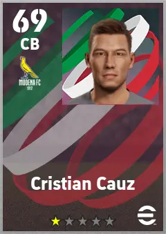 Cristian Cauz eFootball 2026 player card — 69 OVR CB