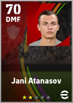 Jani Atanasov eFootball 2026 player card — 70 OVR DMF
