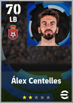 Alex Centelles eFootball 2026 player card — 70 OVR LB