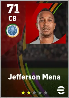 Jefferson Mena eFootball 2026 player card — 71 OVR CB