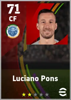 Luciano Pons eFootball 2026 player card — 71 OVR CF