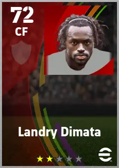 Landry Dimata eFootball 2026 player card — 72 OVR CF