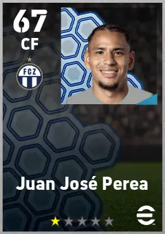 Juan Jose Perea eFootball 2026 player card — 67 OVR CF