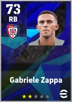 Gabriele Zappa eFootball 2026 player card — 73 OVR RB