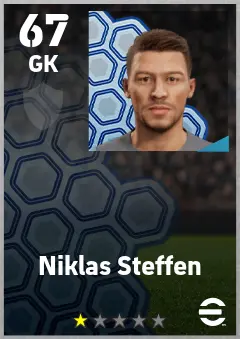 Niklas Steffen eFootball 2026 player card — 67 OVR GK