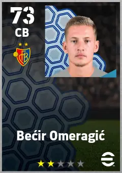 Becir Omeragic eFootball 2026 player card — 73 OVR CB
