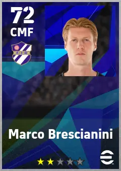 Marco Brescianini eFootball 2026 player card — 72 OVR CMF