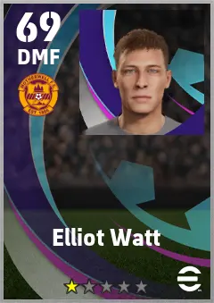 Elliot Watt eFootball 2026 player card — 69 OVR DMF
