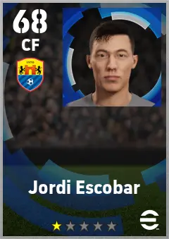 Jordi Escobar eFootball 2026 player card — 68 OVR CF
