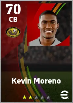 Kevin Moreno eFootball 2026 player card — 70 OVR CB