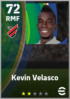 Kevin Velasco eFootball 2026 player card — 72 OVR RMF