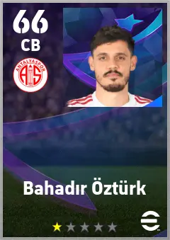 Bahadir Ozturk eFootball 2026 player card — 66 OVR CB