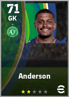 Anderson eFootball 2026 player card — 71 OVR GK