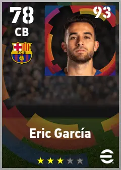 Eric Garcia eFootball 2026 player card — 78 OVR CB