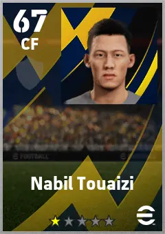 Nabil Touaizi eFootball 2026 player card — 67 OVR CF
