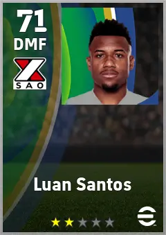 Luan Santos eFootball 2026 player card — 71 OVR DMF