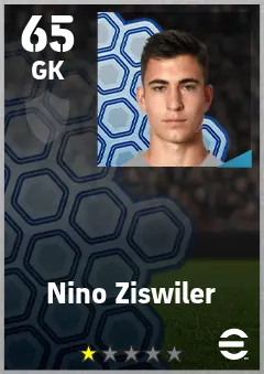 Nino Ziswiler eFootball 2026 player card — 65 OVR GK