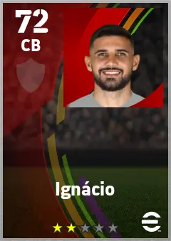 Ignacio eFootball 2026 player card — 72 OVR CB