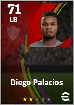Diego Palacios eFootball 2026 player card — 71 OVR LB