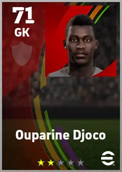 Ouparine Djoco eFootball 2026 player card — 71 OVR GK