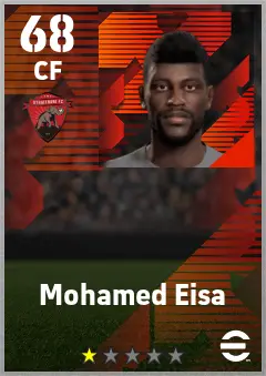 Mohamed Eisa eFootball 2026 player card — 68 OVR CF
