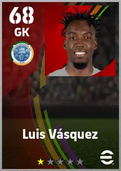 Luis Vasquez eFootball 2026 player card — 68 OVR GK