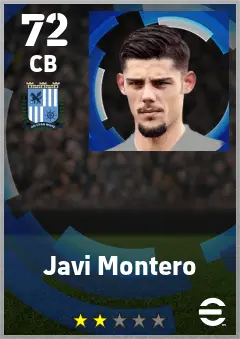 Javi Montero eFootball 2026 player card — 72 OVR CB