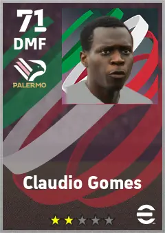 Claudio Gomes eFootball 2026 player card — 71 OVR DMF