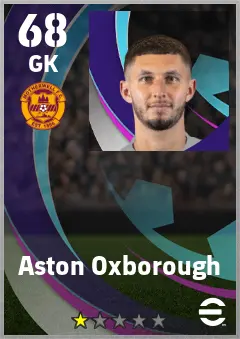 Aston Oxborough eFootball 2026 player card — 68 OVR GK