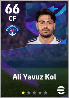 Ali Yavuz Kol eFootball 2026 player card — 66 OVR CF