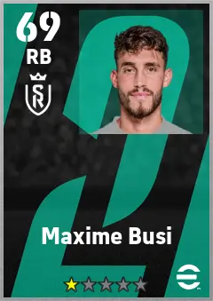 Maxime Busi eFootball 2026 player card — 69 OVR RB