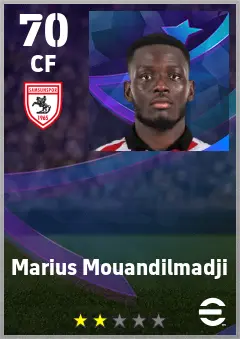 Marius Mouandilmadji eFootball 2026 player card — 70 OVR CF