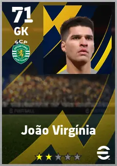 Joao Virginia eFootball 2026 player card — 71 OVR GK