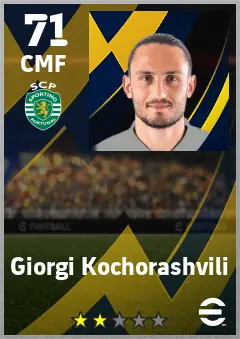 Giorgi Kochorashvili eFootball 2026 player card — 71 OVR CMF