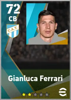 Gianluca Ferrari eFootball 2026 player card — 72 OVR CB