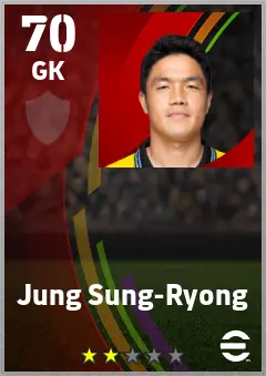 Jung Sung-Ryong eFootball 2026 player card — 70 OVR GK
