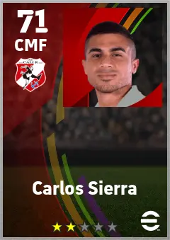 Carlos Sierra eFootball 2026 player card — 71 OVR CMF